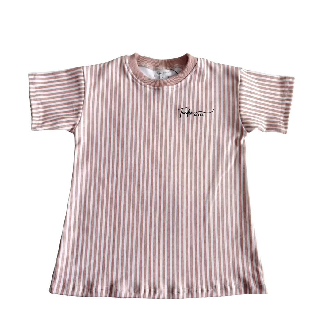 Kids Blush Stripe Oversized Dress