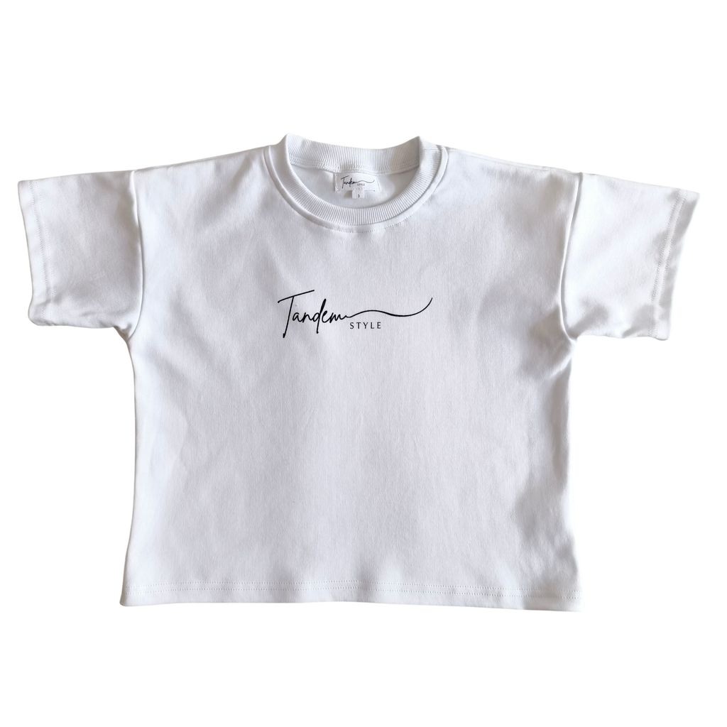 Kids Cloud Nine Tee + Cream Stripe Pants Set