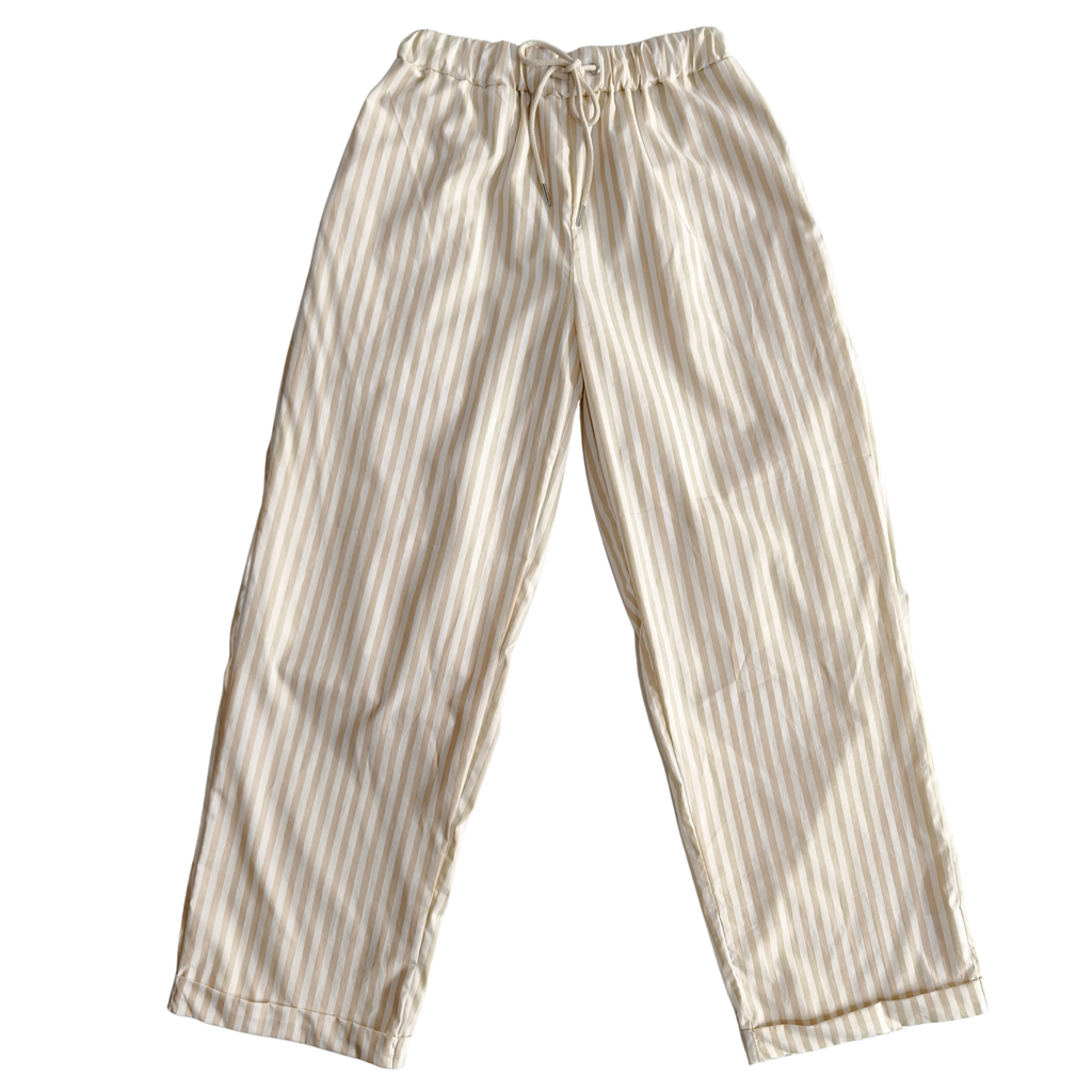 Women's Cream Stripe Lounge Pants