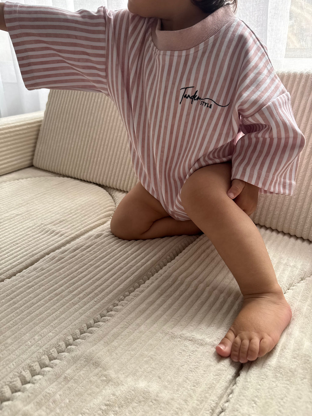 Baby Blush Stripe Romper