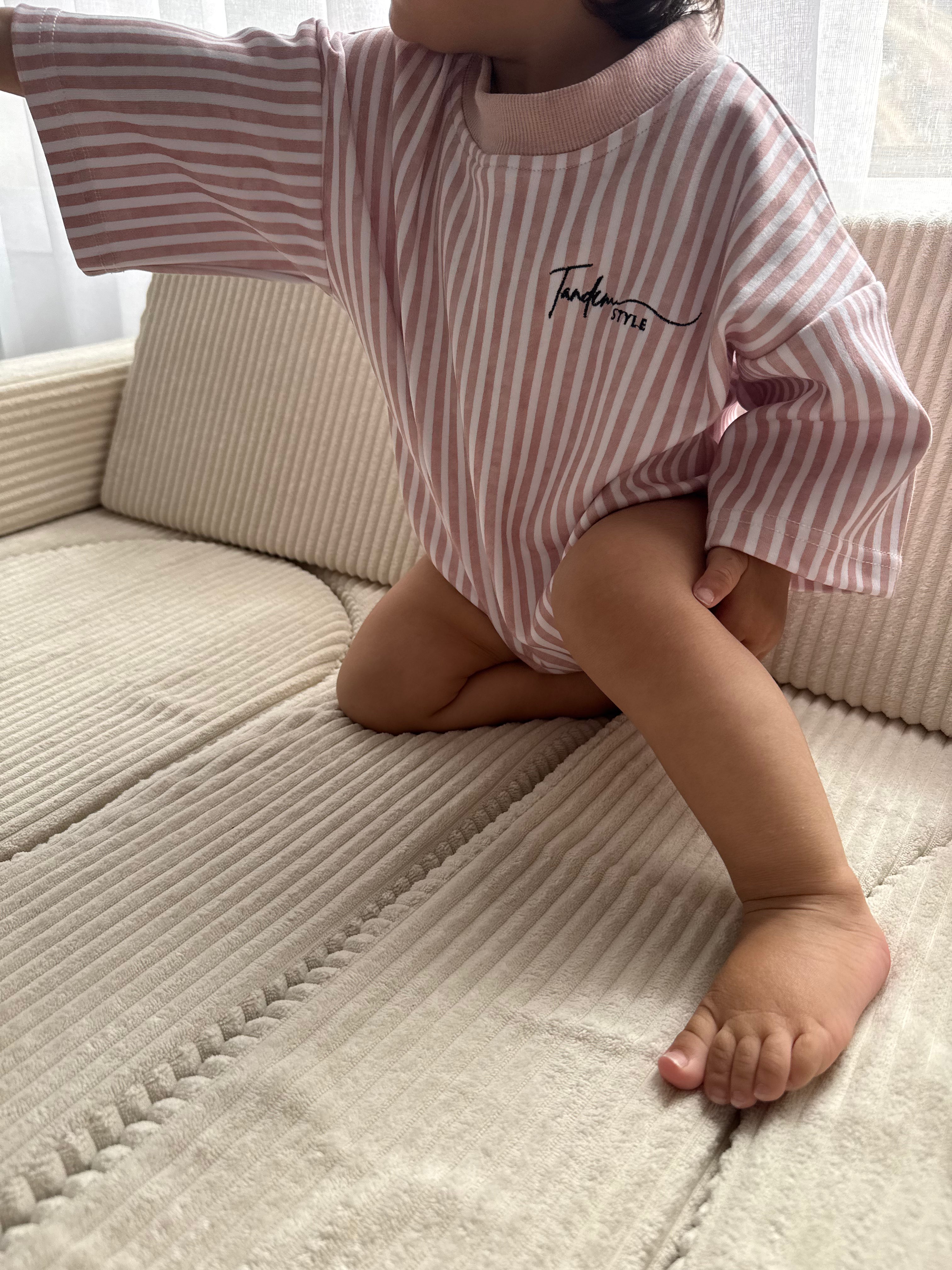 Baby Blush Stripe Romper