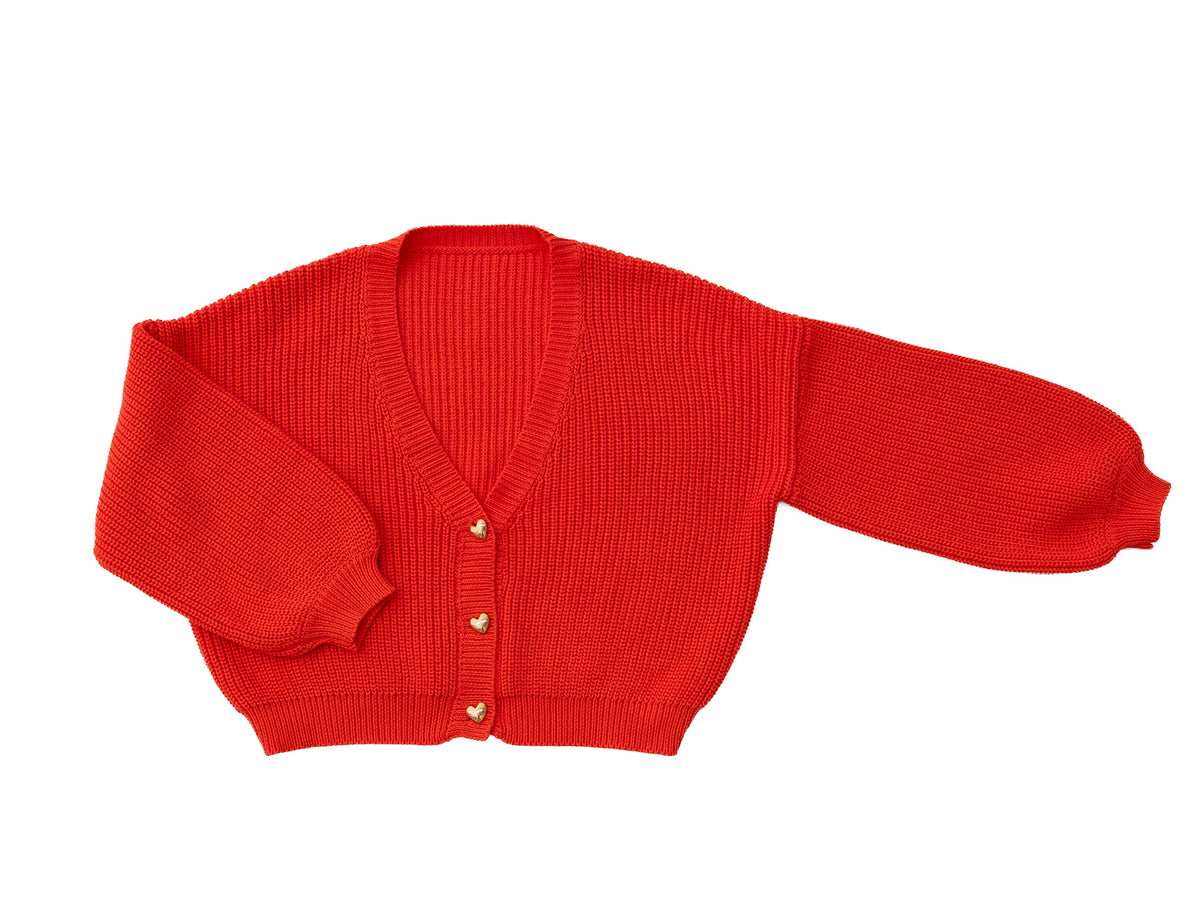 Red Hot Knit Cardigan- Kids (Pre-order)