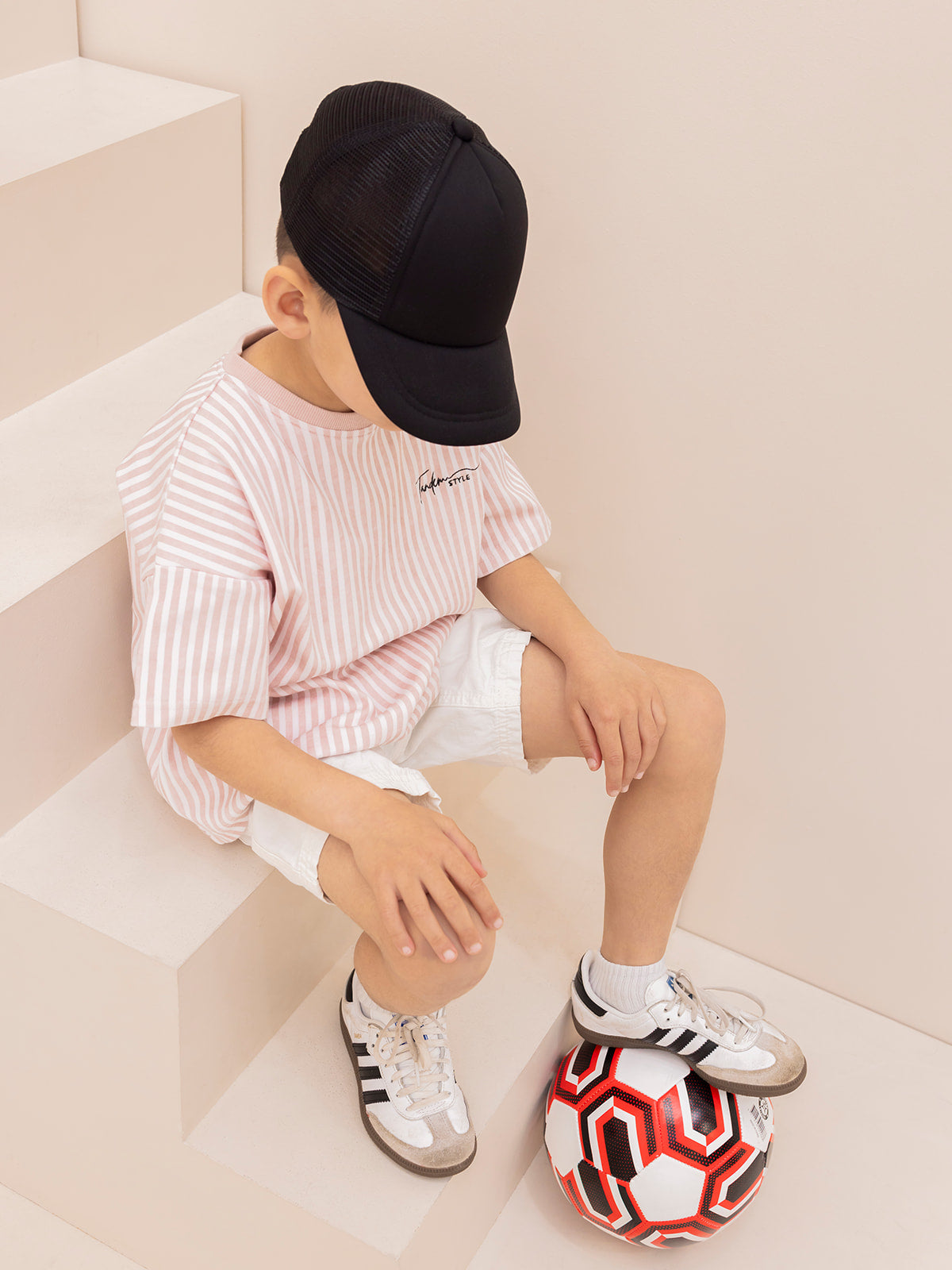 Blush Stripe T-Shirt- Kids