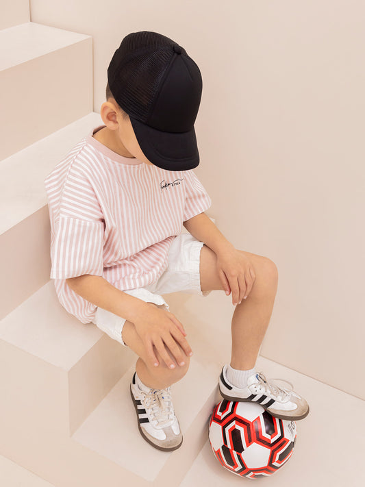 Blush Stripe T-Shirt- Kids