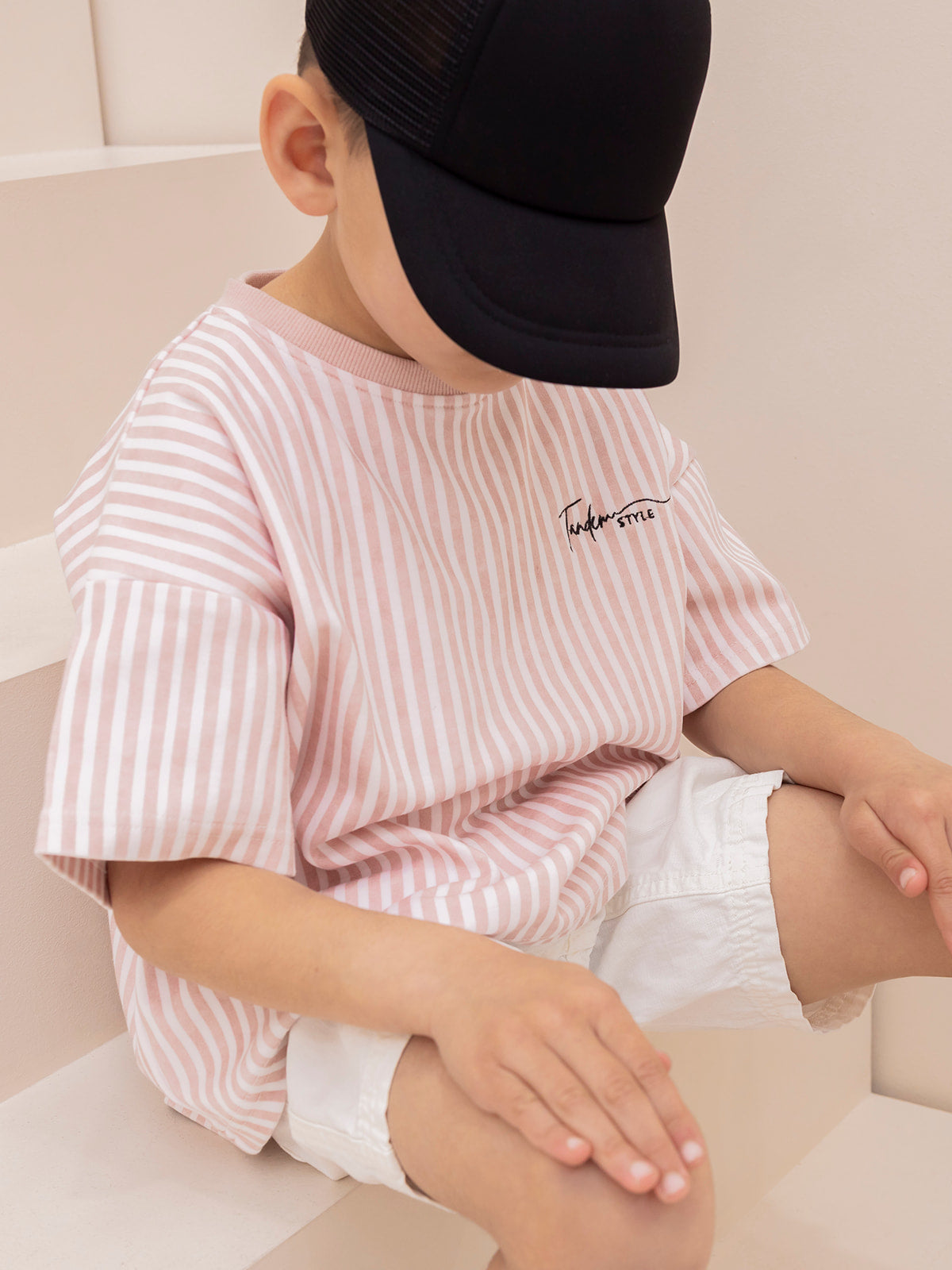 Blush Stripe T-Shirt- Kids