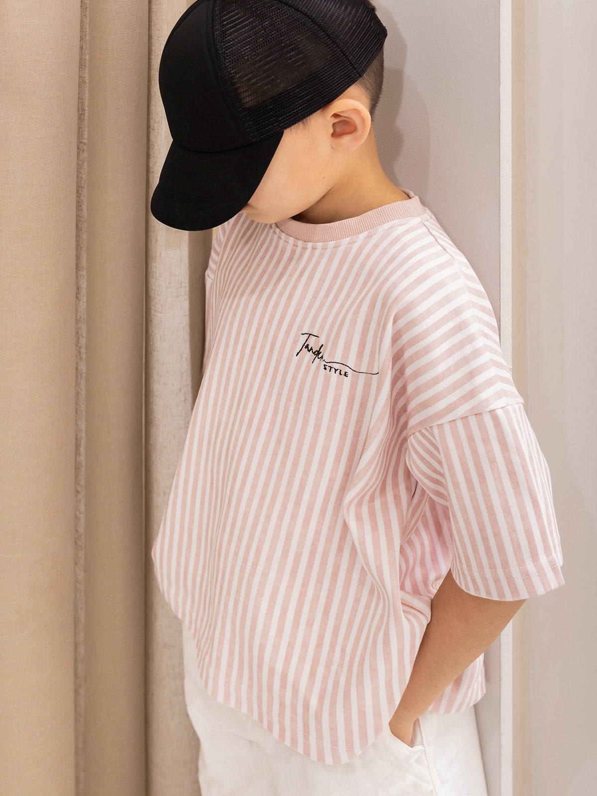 Blush Stripe T-Shirt- Kids